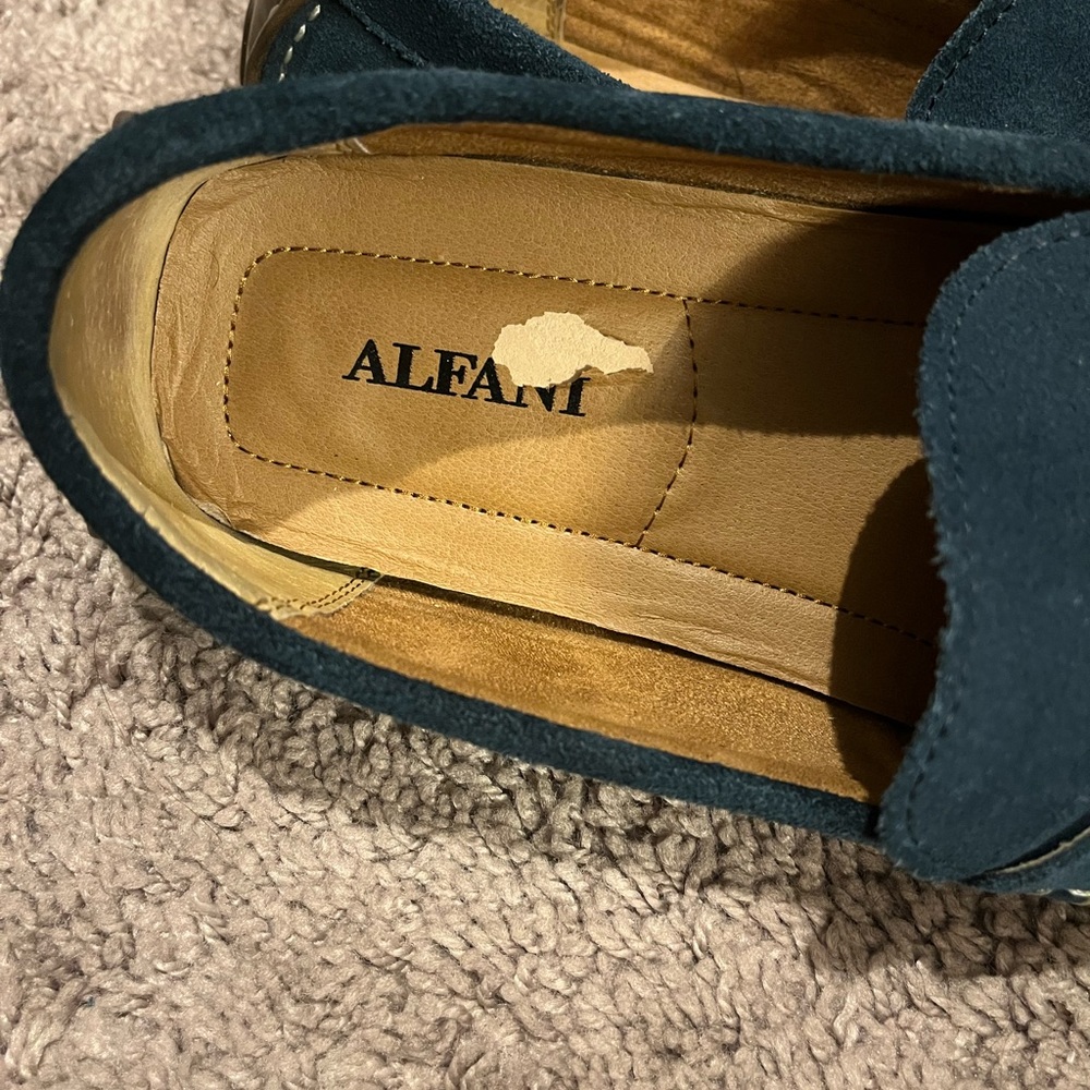 Alfani Blue Suede and Leather Tigger Driving Loafers Size 9.5 - Picture 3 of 8